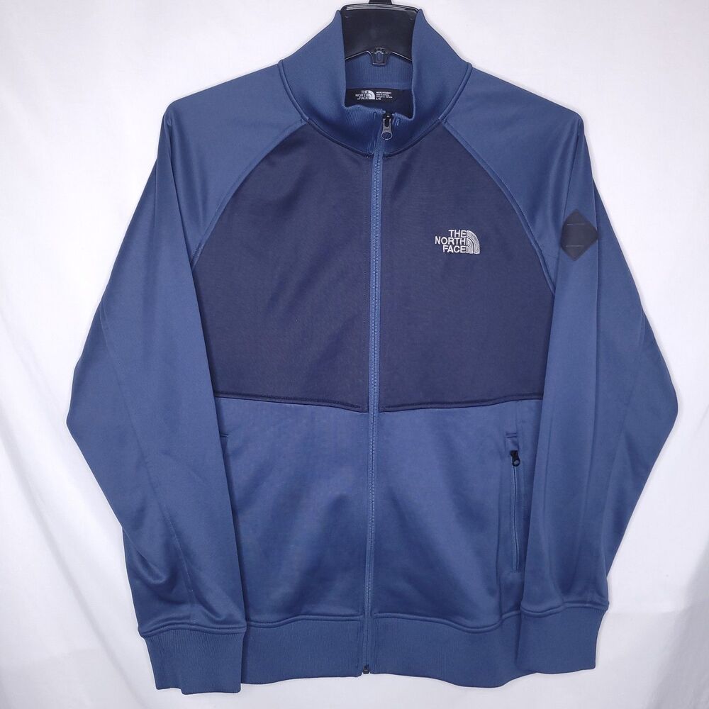 The North Face Takeback Track Jacket Mens Large Blue Fleece Lined Full Zip
